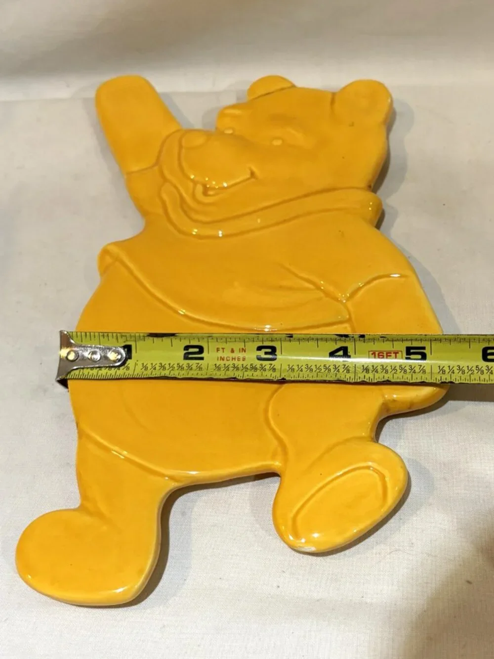 Treasure Craft Disney Winnie the Pooh Ceramic Pottery Trivet Hot Plate AS IS